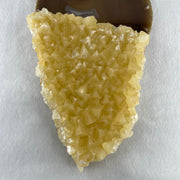 Natural Yellowish White Calcite Rough with Wooden Stand 1,246.2g 170.0 by 92.6 by 200.0mm - Huangs Jadeite and Jewelry Pte Ltd