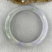 Natural Type A Light Lavender with Green Jadeite Bangle 59.36g Inner Diameter 55.4mm 12.0 by 9.8mm (Close to Perfect) - Huangs Jadeite and Jewelry Pte Ltd
