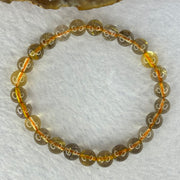 Natural Copper Rutilated Quartz Beads 銅髮晶 12.86g 15cm 7.3mm 26 Beads - Huangs Jadeite and Jewelry Pte Ltd