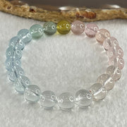 Very Very High Grade Transparent Natural Morganite Beryl Beads Bracelet 19.91g 16cm 8.8mm 22 Beads - Huangs Jadeite and Jewelry Pte Ltd