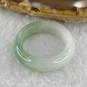 Type A Natural Green with White Jadeite Ring 3.87g 5.8 by 3.6mm US 8 HK 17.6 ( Close to Perfect ) - Huangs Jadeite and Jewelry Pte Ltd