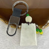 Type A Green Lavender Jadeite Wu Shi Pai Key Chain 31.71g 32.6 by 42.6 by 3.7mm - Huangs Jadeite and Jewelry Pte Ltd