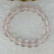 Natural Rose Quartz Beads Bracelet 天然玫瑰石英珠手链 26.55g 16cm 10.1mm 19 Beads - Huangs Jadeite and Jewelry Pte Ltd
