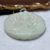 Type A Faint Lavender with Faint Green Patches Jadeite Double Sided Thousand Hands Guan Yin Pendent 56.22g 53.4 by 52.7 by 11.5mm - Huangs Jadeite and Jewelry Pte Ltd