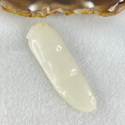Natural White Nephrite Peapod Pendant 18.22g 60.8 by 19.1 by 11.9mm - Huangs Jadeite and Jewelry Pte Ltd