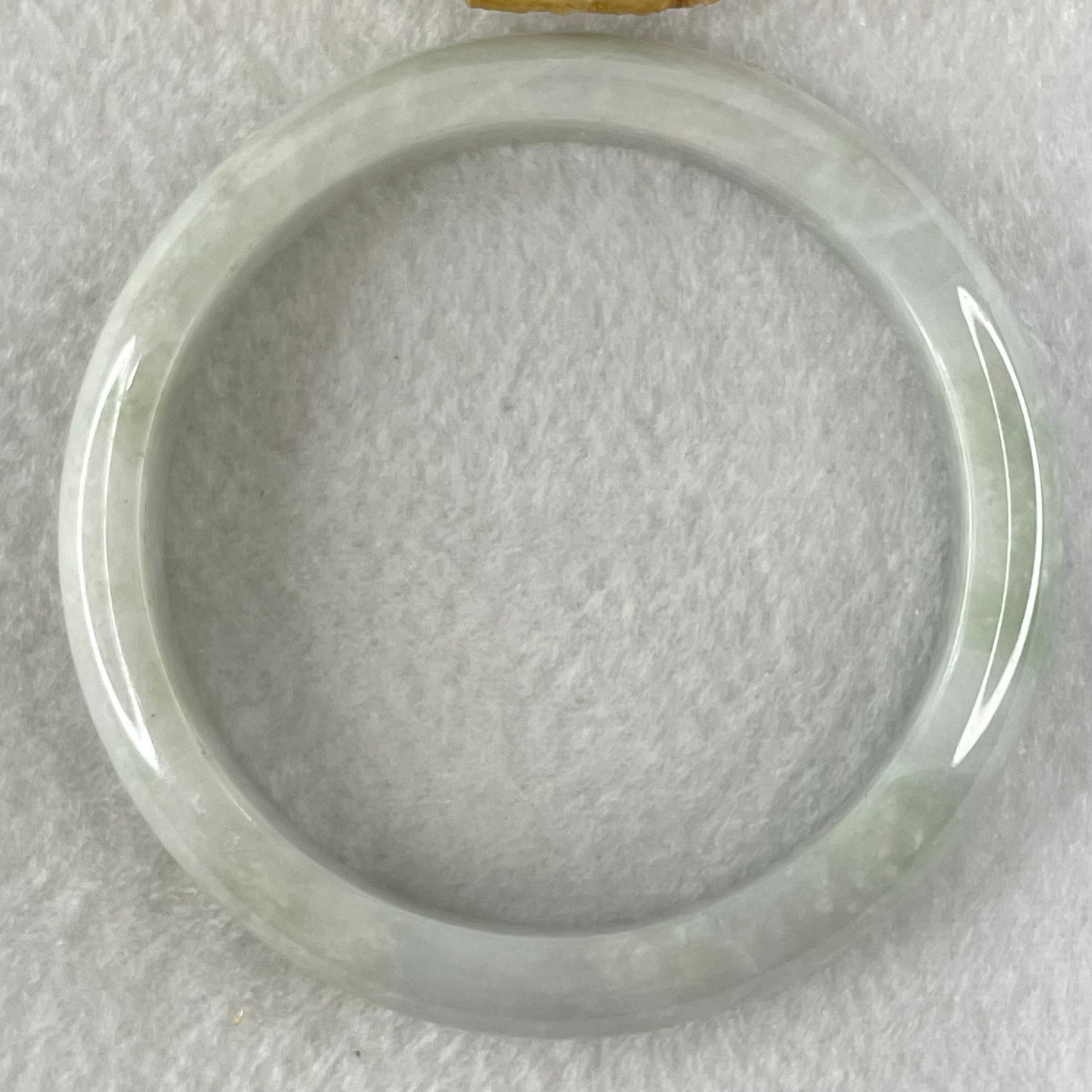 Type A Faint Lavender Faint Green Jadeite Bangle 46.17g Internal Diameter 57.5mm 11.7 by 7.5mm (Very Slight External Roughs with Internal Lines) - Huangs Jadeite and Jewelry Pte Ltd