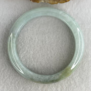 Certified Natural Type A Sky Blue & Yellowish Spot Jadeite Bangle | (47.46g | 53.7mm Inner Diameter | 11.1mm x 8.3mm | Close to Perfect | Throat, Solar Plexus, Crown & Heart Chakra Synergy, Wisdom & Wealth Magnet Anchor) - Huangs Jadeite and Jewelry Pte Ltd