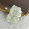 Type A Faint Green Jadeite Fortune Cat 招财猫 17.14g 29.0 by 22.1 by 13.0mm - Huangs Jadeite and Jewelry Pte Ltd