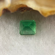 Natural Colombia Green Emerald (Beryl) Cut-Cornered Rectangular step cut 0.72ct 5.3 by 5.1 by 3.7mm - Huangs Jadeite and Jewelry Pte Ltd