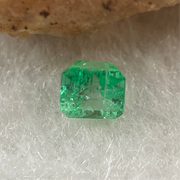 Natural Colombia Vivid Green Emerald (Beryl) Cut-Cornered Square Step cut 0.40ct 4.2 by 4.0 by 3.4mm - Huangs Jadeite and Jewelry Pte Ltd