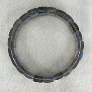 Good Grade Natural Labradorite Shou Pai Bracelet 32.387g 13.4 by 9.0mm 22 pcs - Huangs Jadeite and Jewelry Pte Ltd