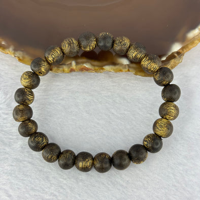 Natural Wild Vietnam Lu Qi Nan Agarwood Beads Bracelet 天然野生越南鹿其南沉香珠手链 6.77g 16cm 8.8mm 24 Beads