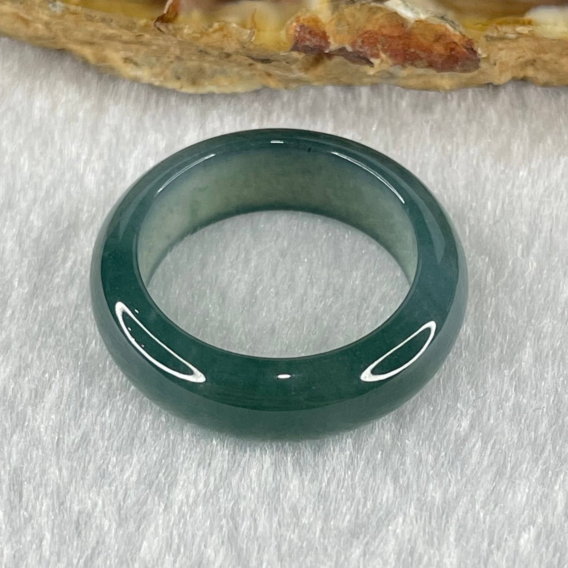 Type A Icy Blueish Green Jadeite Ring 4.13g 6.9 by 3.6mm US7.7 HK16.8 (Perfect) - Huangs Jadeite and Jewelry Pte Ltd