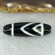 Natural Powerful Tibetan Old Oily Agate 1 Eye With Mountain Support Dzi Bead Heavenly Master (Tian Zhu) 一眼靠天珠 7.45g 38.0 by 11.8mm - Huangs Jadeite and Jewelry Pte Ltd