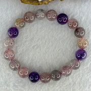 Natural Super 7 Beads Bracelet 32.24g 17.5cm 11.0mm 19 Beads - Huangs Jadeite and Jewelry Pte Ltd