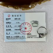 Type A Icy Light Green Jadeite Cabbage with Crystals in S925 Sliver Ring (Adjustable Size) 2.27g 12.7 by 6.8 by 2.5mm - Huangs Jadeite and Jewelry Pte Ltd
