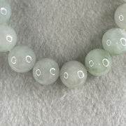 Type A Light Green Jadeite Beads Bracelet 46.38g 15cm 12.2mm 16 Beads - Huangs Jadeite and Jewelry Pte Ltd