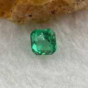 Natural Colombia Green Emerald (Beryl) Cut-Cornered Rectangular step cut 0.52ct 4.7 by 4.5 by 3.7mm - Huangs Jadeite and Jewelry Pte Ltd