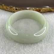 Type A Natural Light Green Light Lavender Jadeite Oval Bangle 42.33g Inner Diameter 53.1mm 14.6 by 6.3mm (Internal Line) - Huangs Jadeite and Jewelry Pte Ltd