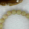 Type A Yellowish Brown Nephrite Jade Bracelet 天然和田玉手链 29.58g 17cm 10.1mm 20 Beads - Huangs Jadeite and Jewelry Pte Ltd