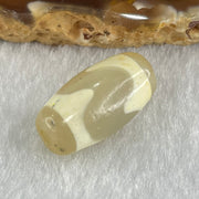 Natural Powerful Tibetan Old Oily Agate Tiger Tooth Daluo Dzi Bead Heavenly Master (Tian Zhu) 虎呀天诛 3.12g 19.8 by 10.4mm - Huangs Jadeite and Jewelry Pte Ltd