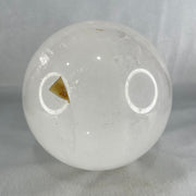 Natural Milky White Quartz Crystal Sphere Ball with Wooden Stand 2,705.8g 118.0 by 155.0mm - Huangs Jadeite and Jewelry Pte Ltd