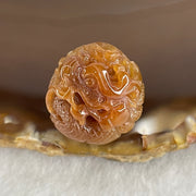 Certified Natural Type A Reddish Brown Jadeite Dragon Charm 7.59g 18.2 by 17.9 by 15.2mm - Huangs Jadeite and Jewelry Pte Ltd