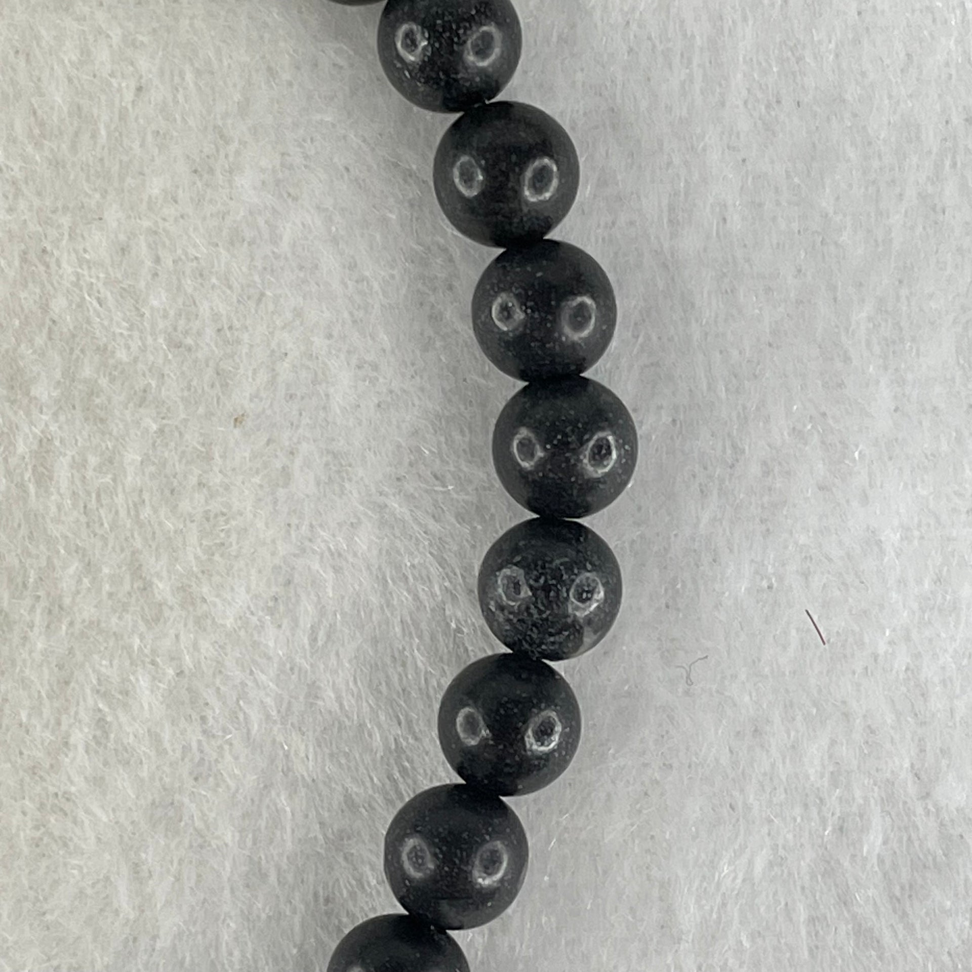 Natural Magnetite Beads Bracelet 10.32g 16cm 6.0mm 32 Beads - Huangs Jadeite and Jewelry Pte Ltd