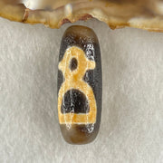 Natural Powerful Tibetan Old Oily Agate Double Cai Shen Dzi Bead Heavenly Master (Tian Zhu) 双财神长天珠 5.80g 29.3 by 11.2mm - Huangs Jadeite and Jewelry Pte Ltd