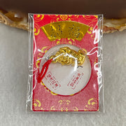 Gold Color Pixiu Lucky Charm 1.35g 15.4 by 8.2 by 3.9mm - Huangs Jadeite and Jewelry Pte Ltd