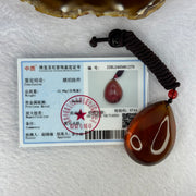 Natural Amber Large Tear Drop Shape Pendent 12.99g 42.5 by 30.8 by 18.0mm - Huangs Jadeite and Jewelry Pte Ltd