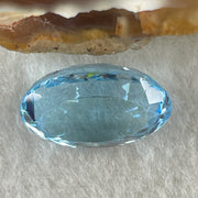 Natural Sky Blue Topaz Oval Shape 15.89ct 18.0 by 12.4 by 8.1mm - Huangs Jadeite and Jewelry Pte Ltd