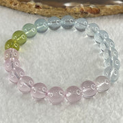 Very Very High Grade Transparent Natural Morganite Beryl Beads Bracelet 19.62g 15.5cm 8.8mm 22 Beads - Huangs Jadeite and Jewelry Pte Ltd