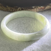 Type A Light Green Lavender Jadeite Bangle 36.61g Internal Diameter 56.5mm 11.0 by 6.4mm (External and Internal Lines) - Huangs Jadeite and Jewelry Pte Ltd