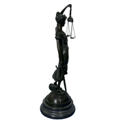 Antique European Handmade Bronze Lady of Justice Display 3,071.9g 148.0 by 148.0 by 422.0mm - Huangs Jadeite and Jewelry Pte Ltd