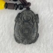 Rare Natural Tibetan Meteorite Tektite Dragon Turtle Pendent 26.63g 33.8 by 23.9 by 14.3mm - Huangs Jadeite and Jewelry Pte Ltd