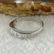 Natural Princess or Square Shape Diamonds in PT900 Platinum 3.53g Ring D1.01ct Total 3.71g US7 HK15 - Huangs Jadeite and Jewelry Pte Ltd