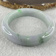 Type A Faint Lavender Green with Green Piao Hua Jadeite Bangle 48.66g Internal Diameter 51.2mm 11.9 by 8.7mm (Internal Lines) - Huangs Jadeite and Jewelry Pte Ltd
