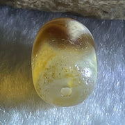 Natural Powerful Tibetan Old Oily Agate Tiger Tooth Daluo Dzi Bead Heavenly Master (Tian Zhu) 虎呀天诛 2.38g 13.6 by 10.3mm - Huangs Jadeite and Jewelry Pte Ltd