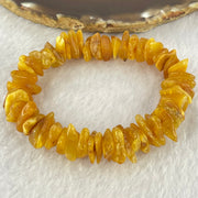 Natural Beeswax Raw Stone Irregular Beads Bracelet 天然蜜蜂蜡原石手链 17.97g 17cm 12.5 by 9.2 by 5.3mm 12.9 by 9.3 by 4.5mm 55pcs - Huangs Jadeite and Jewelry Pte Ltd