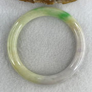 Natural Type A Light Green with Apple Green and Lavender Piao Hua Jadeite Bangle 57.80g Inner Diameter 62.0mm 9.9 by 11.1mm (Close to Perfect) - Huangs Jadeite and Jewelry Pte Ltd