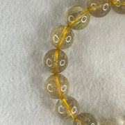 Average Grade Natural Golden Rutilated Quartz Beads Bracelet 53.12g 17cm 13.9mm 15 Beads - Huangs Jadeite and Jewelry Pte Ltd