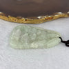 Type A Light Green Lavender Jadeite Guan Yin with 9 Dragons Pendent 51.21g 65.5 by 41.3 by 10.3mm - Huangs Jadeite and Jewelry Pte Ltd