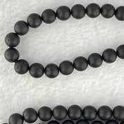 Natural Matt Black Gold King Amber Beads Necklace 天然黑金翁王琥珀项链 20.72g 72cm 6.9mm 108 Beads - Huangs Jadeite and Jewelry Pte Ltd