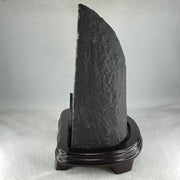 Natural Triangular Shape Amethyst Cave with Wooden Display 4,756.5g 200.0 by 170.0 by 295.0mm - Huangs Jadeite and Jewelry Pte Ltd