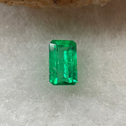 Natural Colombia Vivid Green Emerald (Beryl) Cut-Cornered Rectangle Step cut 0.45ct 5.7 by 3.6 by 2.5mm - Huangs Jadeite and Jewelry Pte Ltd
