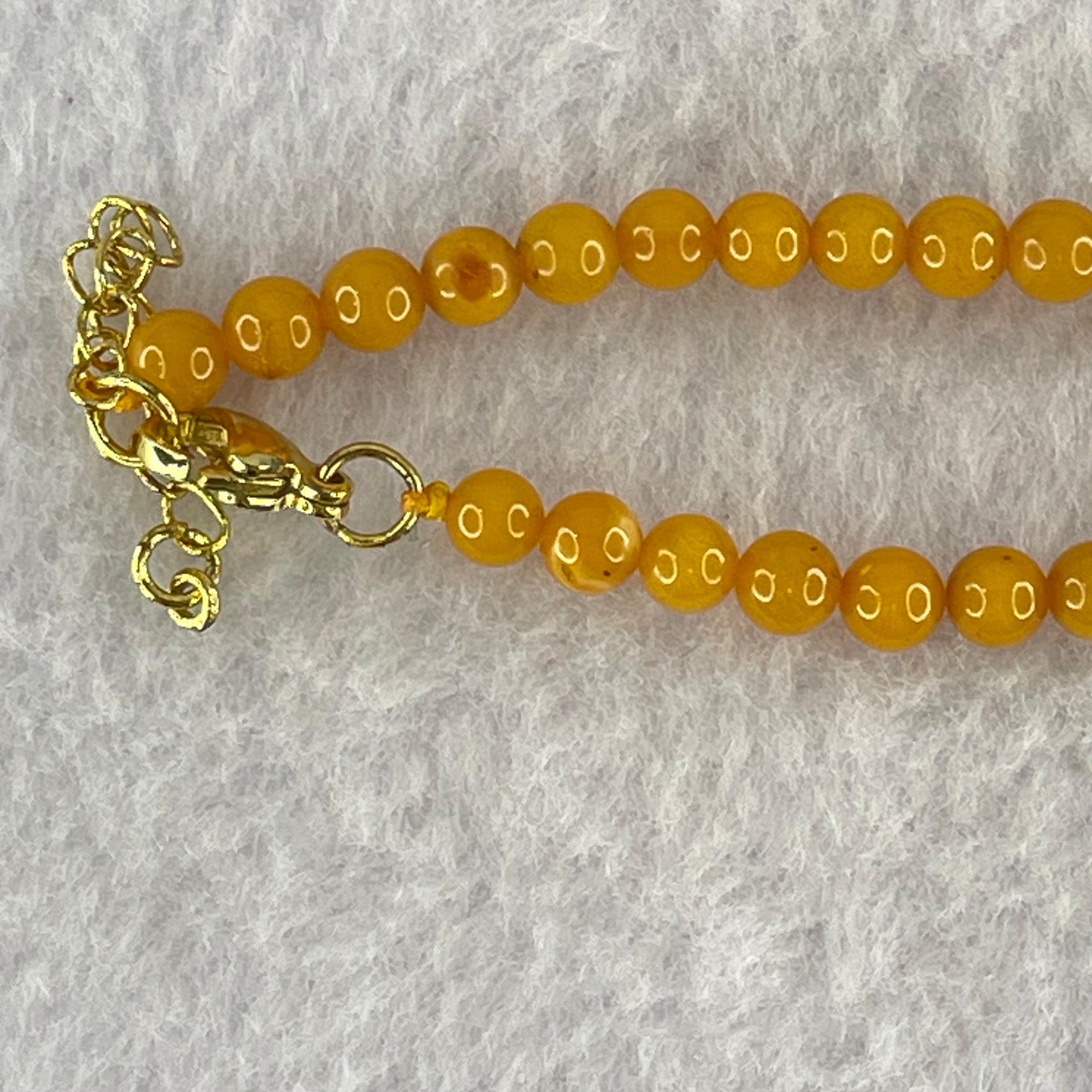 Natural Butterscotch Amber Beads Necklace 5.77g 40cm 4.9mm 86 Beads - Huangs Jadeite and Jewelry Pte Ltd