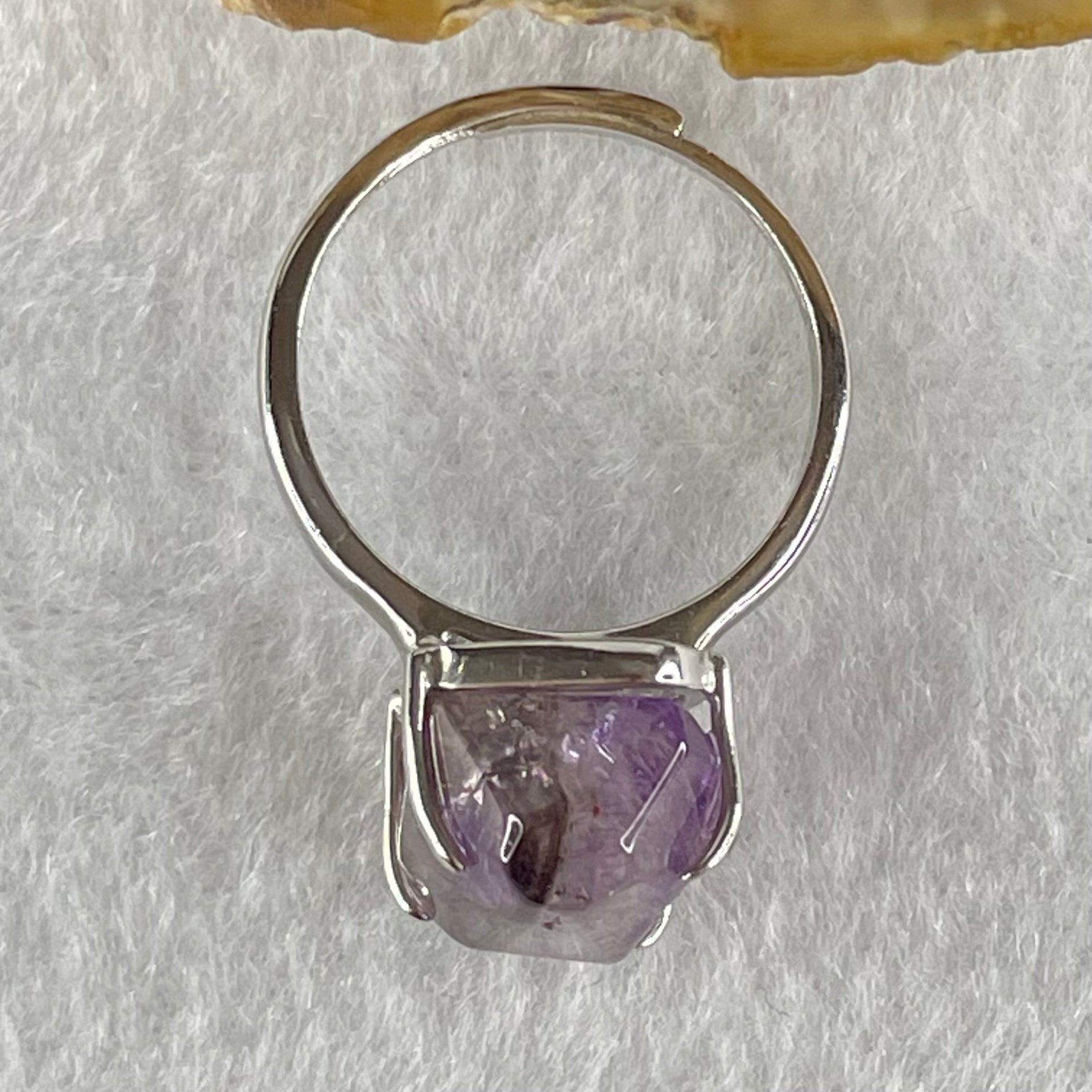 Natural Super 7 in S925 Sliver Ring (Adjustable Size) 3.77g 13.6 by 10.0 by 7.7mm - Huangs Jadeite and Jewelry Pte Ltd