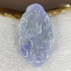 Very Rare Grand Master Semi Icy Type A Intense Lavender Jadeite Dragon 60.71g 68.0 by 39.20 by 16.8mm with Wooden Stand - Huangs Jadeite and Jewelry Pte Ltd