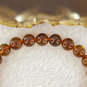 Natural Purple Honey Amber Beads Bracelet 天然紫蜜琥珀手链 6.00g 15cm 7.9mm 23 Beads - Huangs Jadeite and Jewelry Pte Ltd